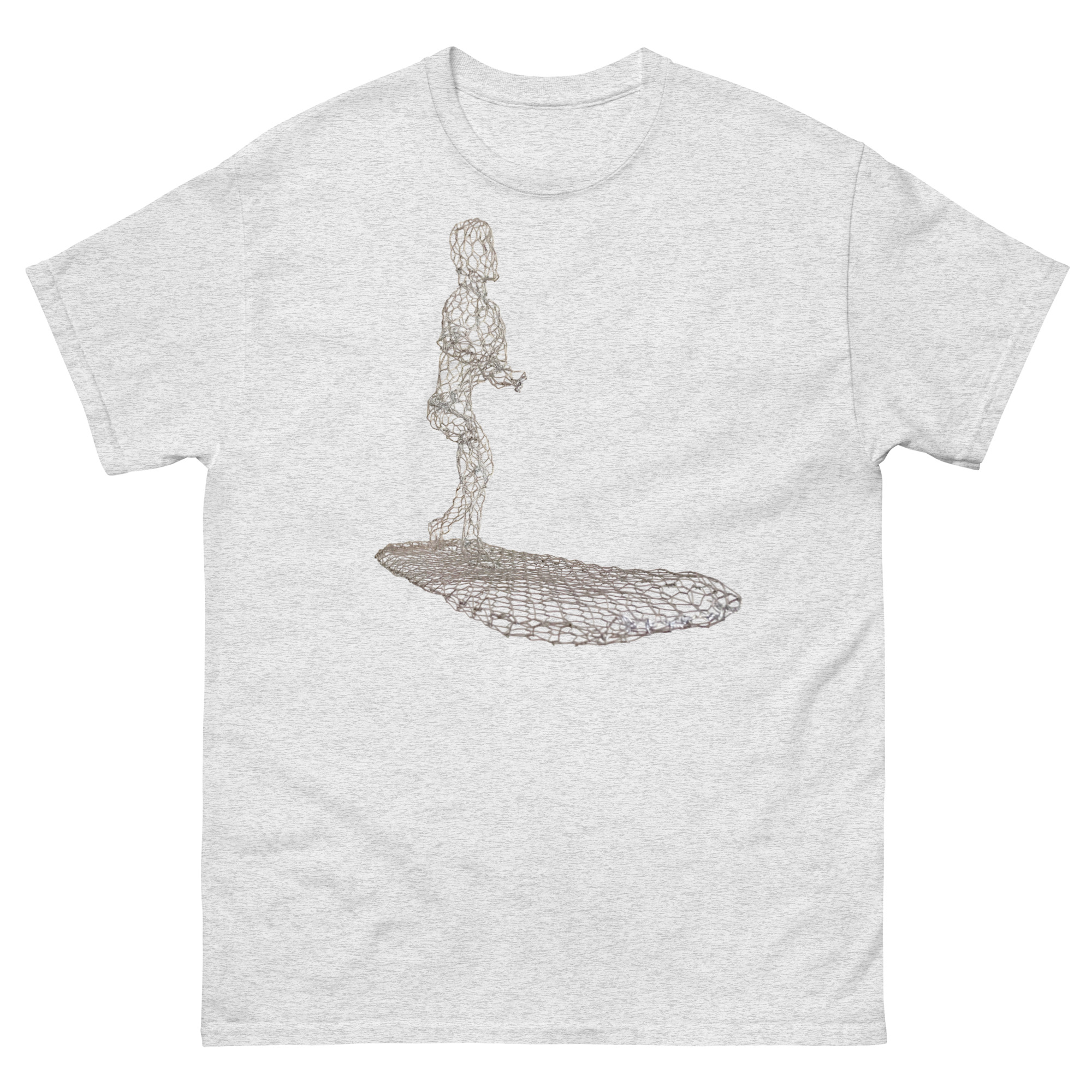 unisex-classic-tee-ash-front-68c7db3439565.jpg ChickenWired Surfer T-shirt - Image 5