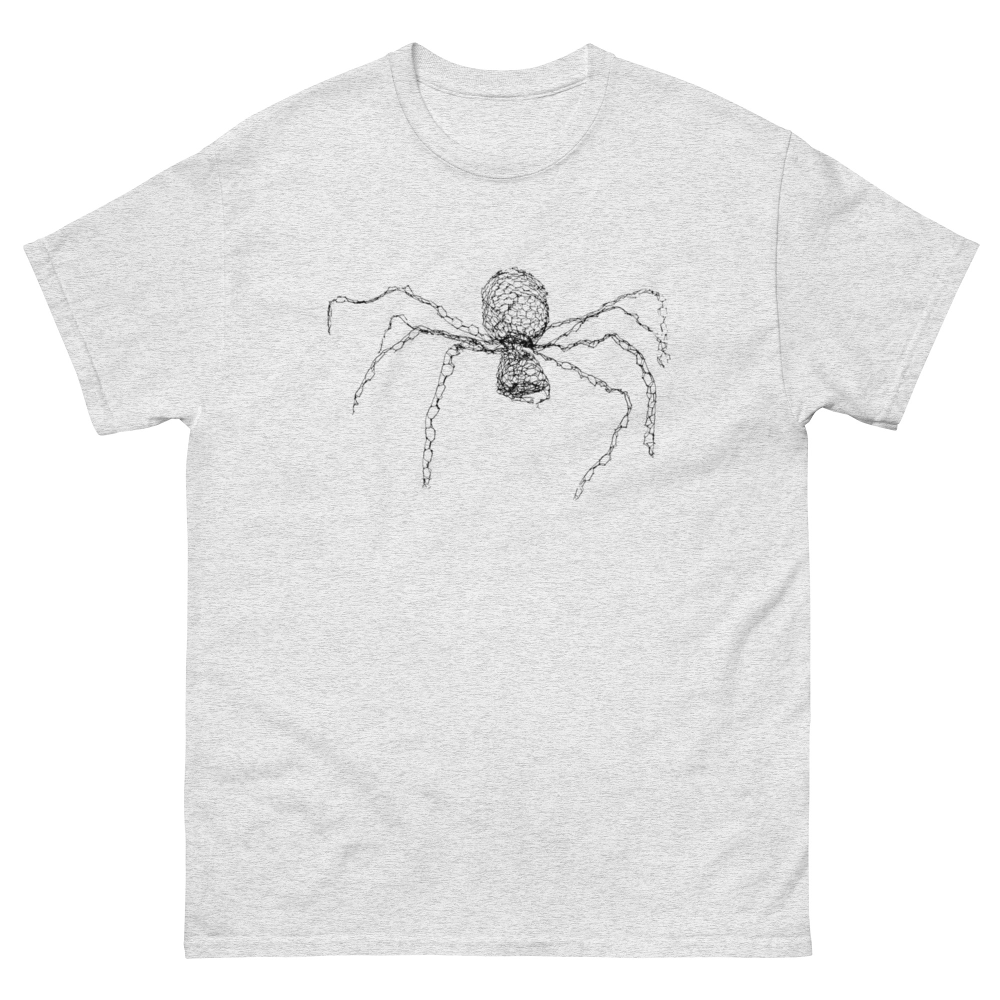 unisex-classic-tee-ash-front-68c7dd4376383.jpg ChickenWired Spider T-shirt - Image 5