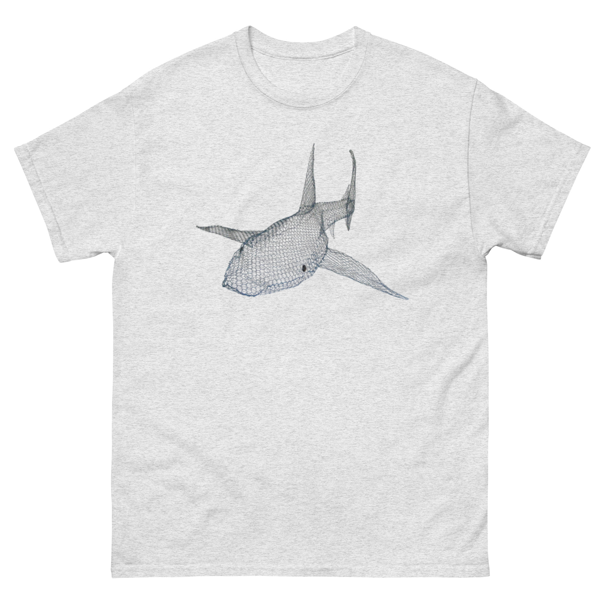 unisex-classic-tee-ash-front-68c7e00100240.jpg ChickenWired Shark sculpture T-shirt - Image 5