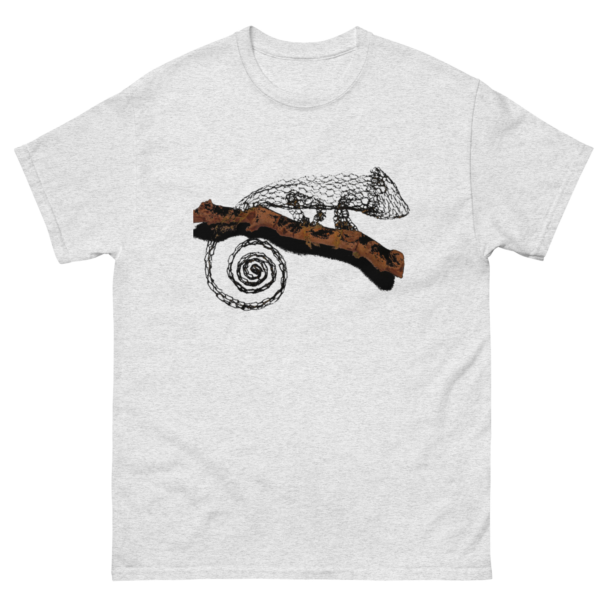 unisex-classic-tee-ash-front-68c7e06e48940.jpg ChickenWired Chameleon T-shirt - Image 5