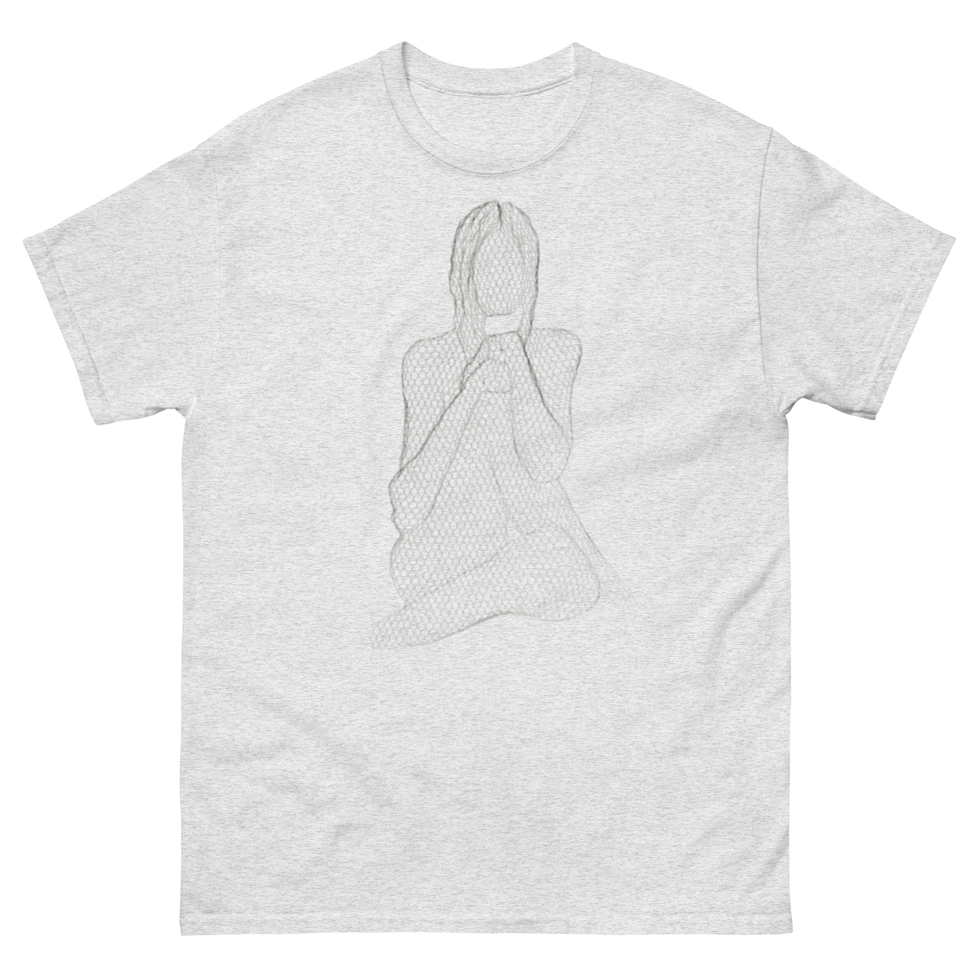 unisex-classic-tee-ash-front-68c7eaa4299fa.jpg ChickenWired Jennifer sculpture T-shirt - Image 5