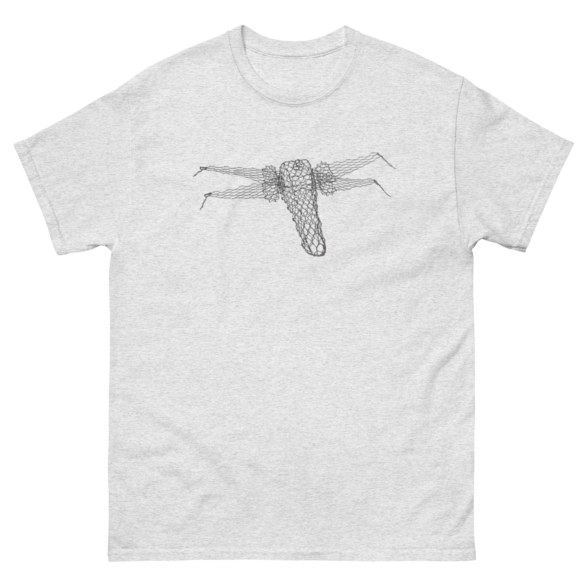 unisex-classic-tee-ash-front-68c82abf26530.jpg ChickenWired Hero space ship sculpture T-shirt - Image 4