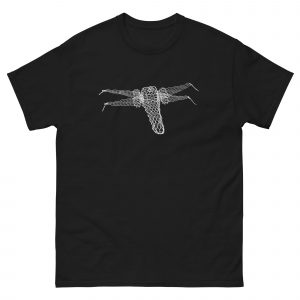 ChickenWired Hero space ship sculpture T-shirt - Dark T-shirt style