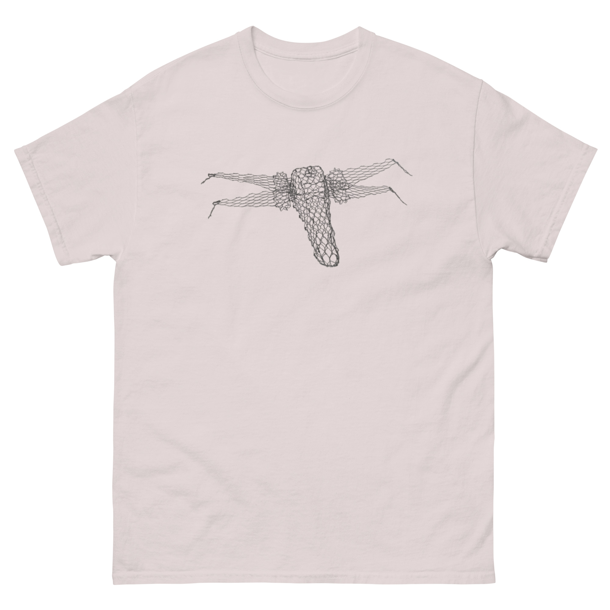 unisex-classic-tee-ice-grey-front-68c82abf23c2a.jpg ChickenWired Hero space ship sculpture T-shirt - Image 3