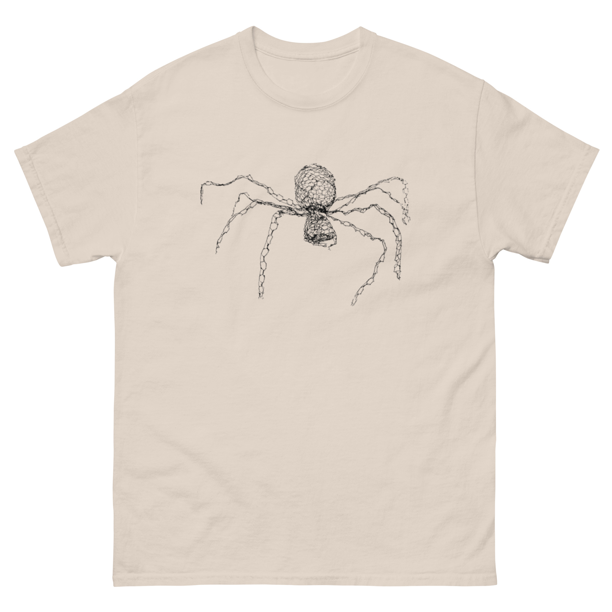 unisex-classic-tee-natural-front-68c7dd4375235.jpg ChickenWired Spider T-shirt - Image 4