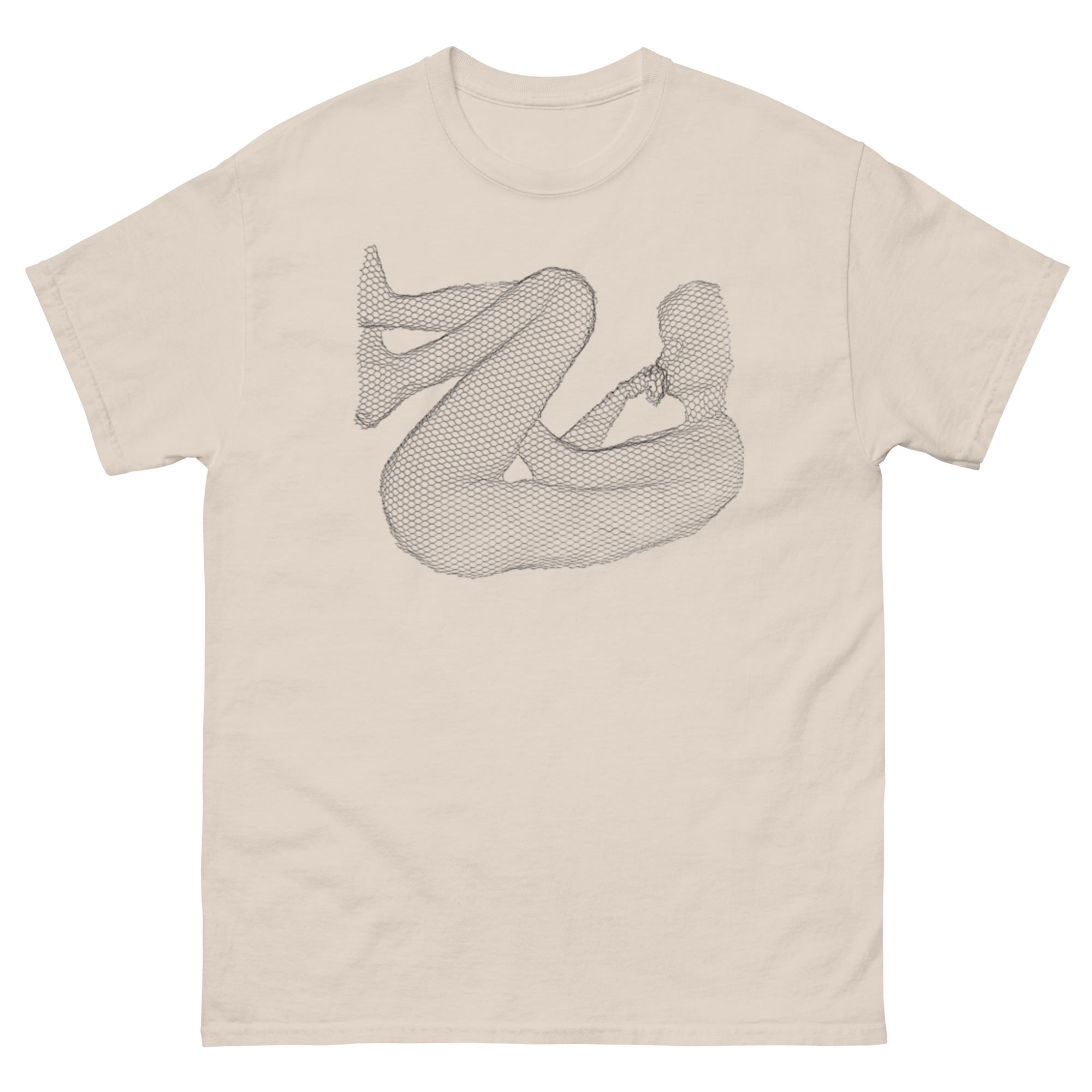 unisex-classic-tee-natural-front-68c7df67f14b8.jpg ChickenWired Deep in thought sculpture T-shirt - Image 3