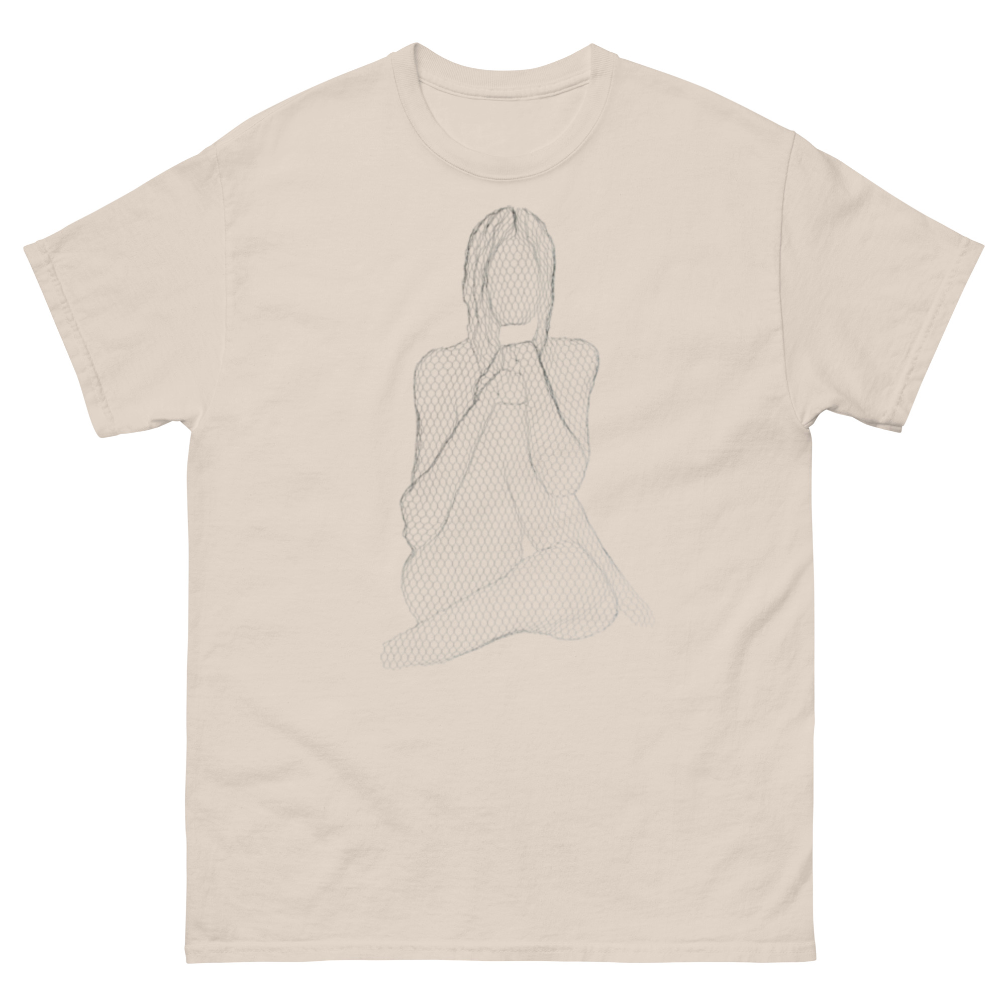unisex-classic-tee-natural-front-68c7eaa4287ce.jpg ChickenWired Jennifer sculpture T-shirt - Image 4