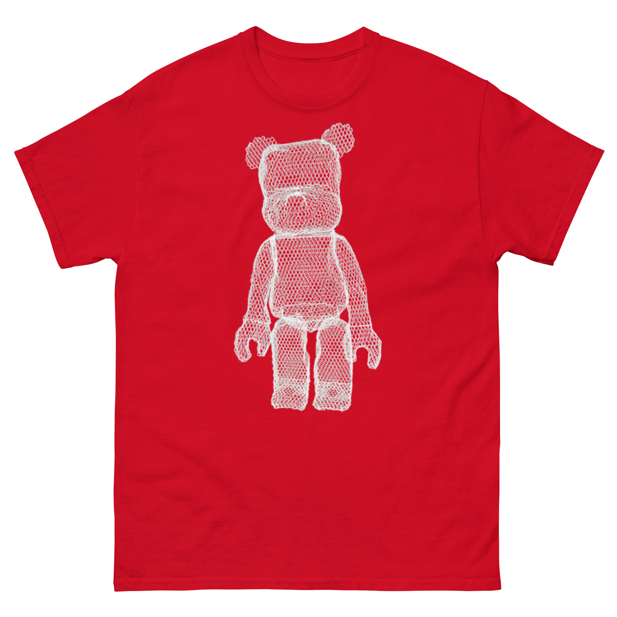 unisex-classic-tee-red-front-68c81b329e81b.jpg ChickenWired Wire bear T-shirt, dark T-shirt style - Image 4
