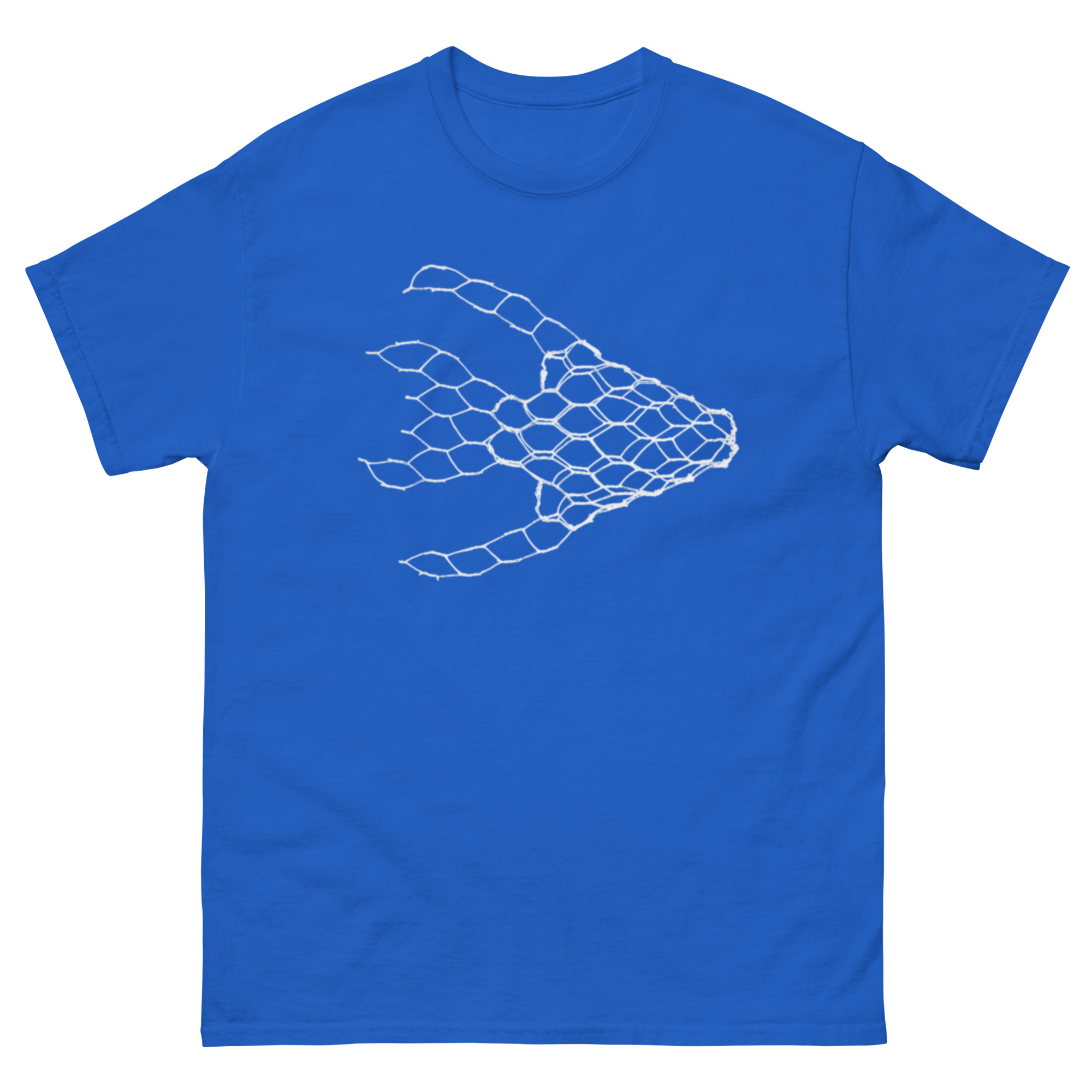 unisex-classic-tee-royal-front-68c815e430283.jpg ChickenWired Angel Fish sculpture T-shirt - Dark T-shirt style - Image 5