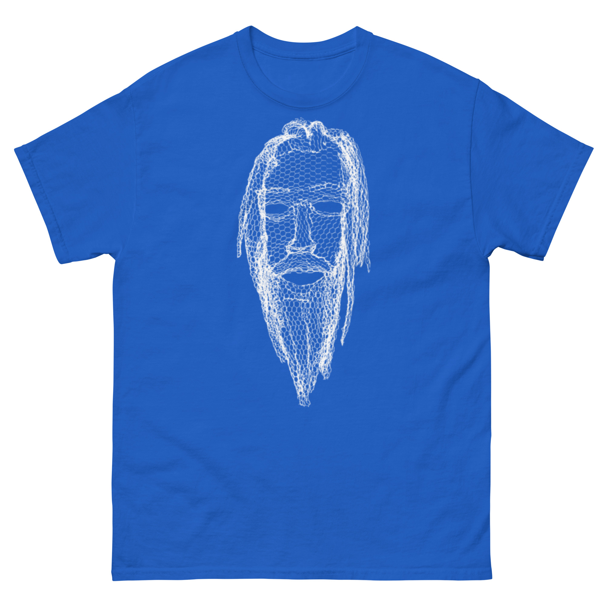 unisex-classic-tee-royal-front-68c8199c61b26.jpg ChickenWired Wireman sculpture T-shirt - Dark T-shirt style - Image 5