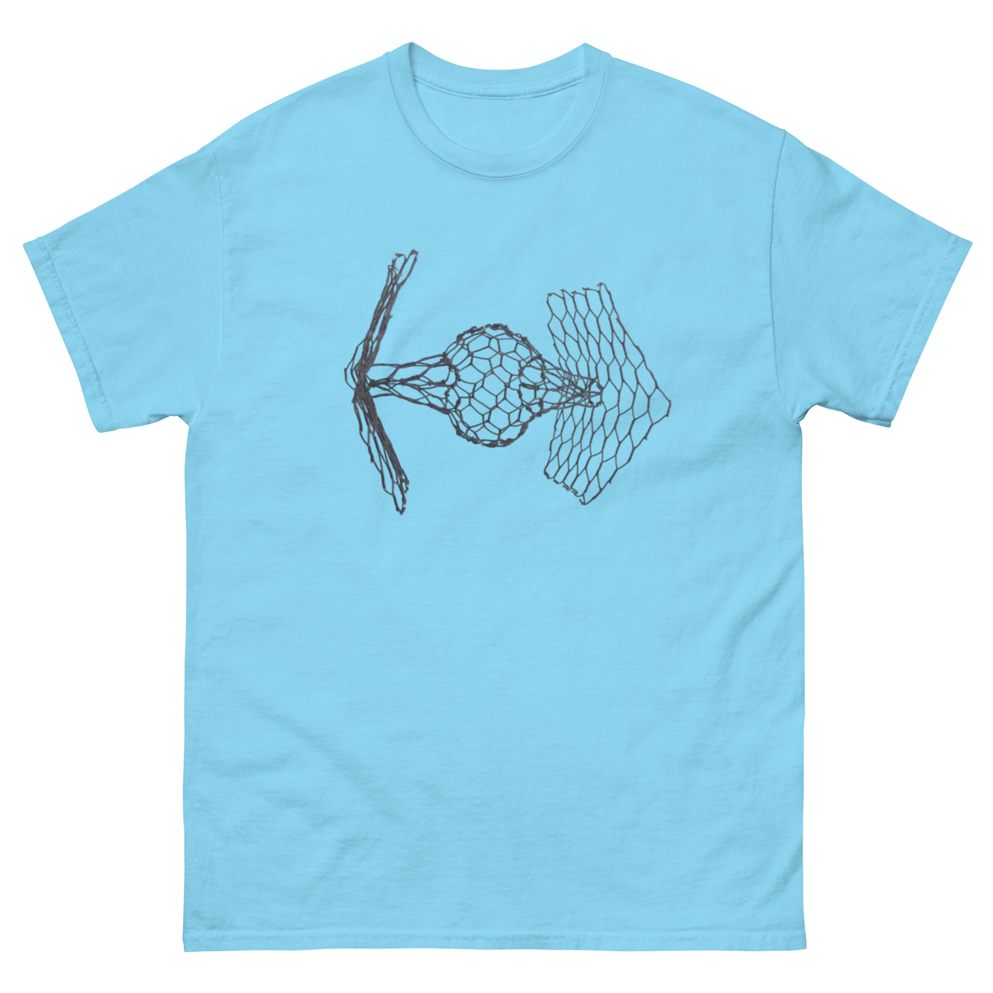 unisex-classic-tee-sky-front-68c7df1216a3b.jpg ChickenWired Villain space ship sculpture T-shirt - Image 2