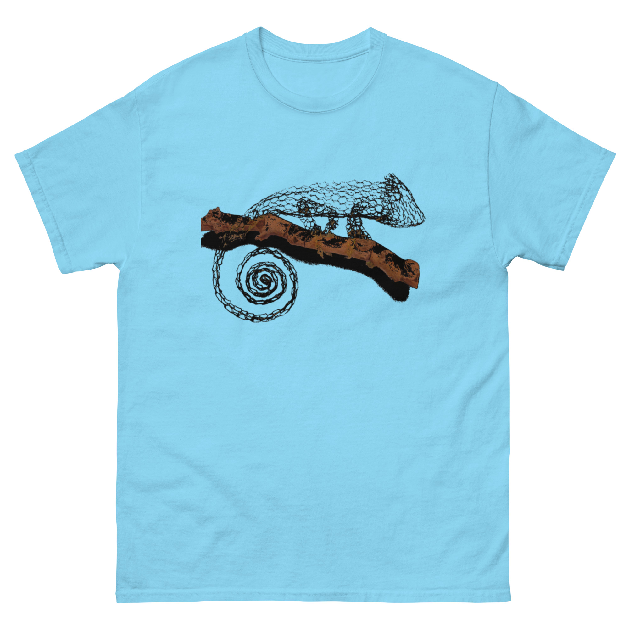 unisex-classic-tee-sky-front-68c7e06e4617f.jpg ChickenWired Chameleon T-shirt - Image 3