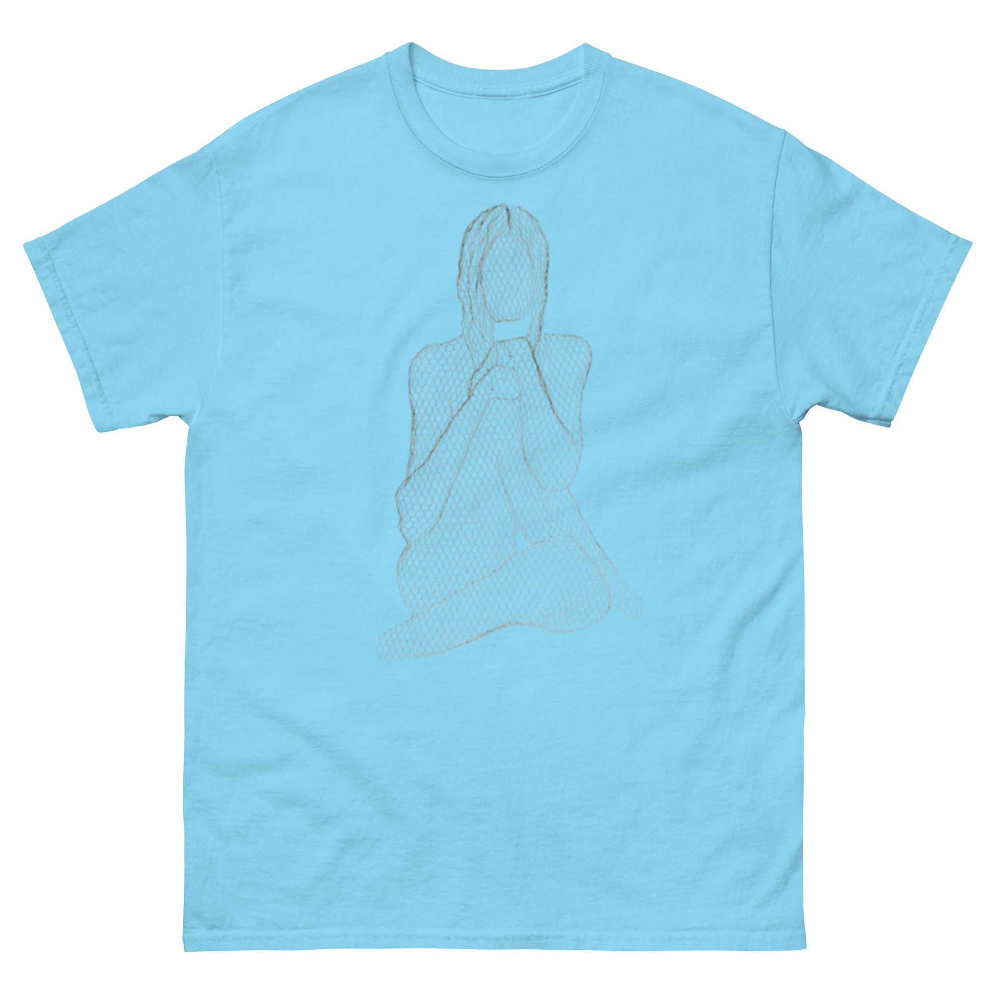 unisex-classic-tee-sky-front-68c7eaa426aa7.jpg ChickenWired Jennifer sculpture T-shirt - Image 3